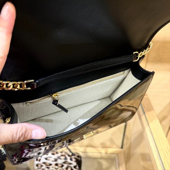 Best Price‼️Tory Burch Emerson Adjustable Shoulder Bag 165964 Tortoise $598 - Picture 7 of 16